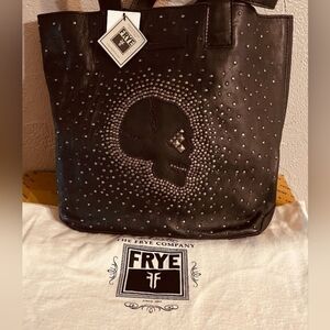 Frye Skull Women’s Leather Tote Bag